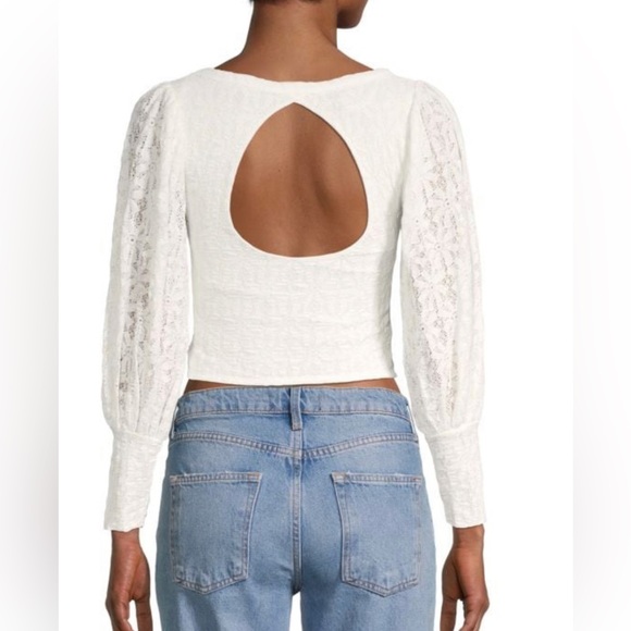 🆕 FREE PEOPLE Tea Time Cropped Top in Jasmine - Picture 3 of 11